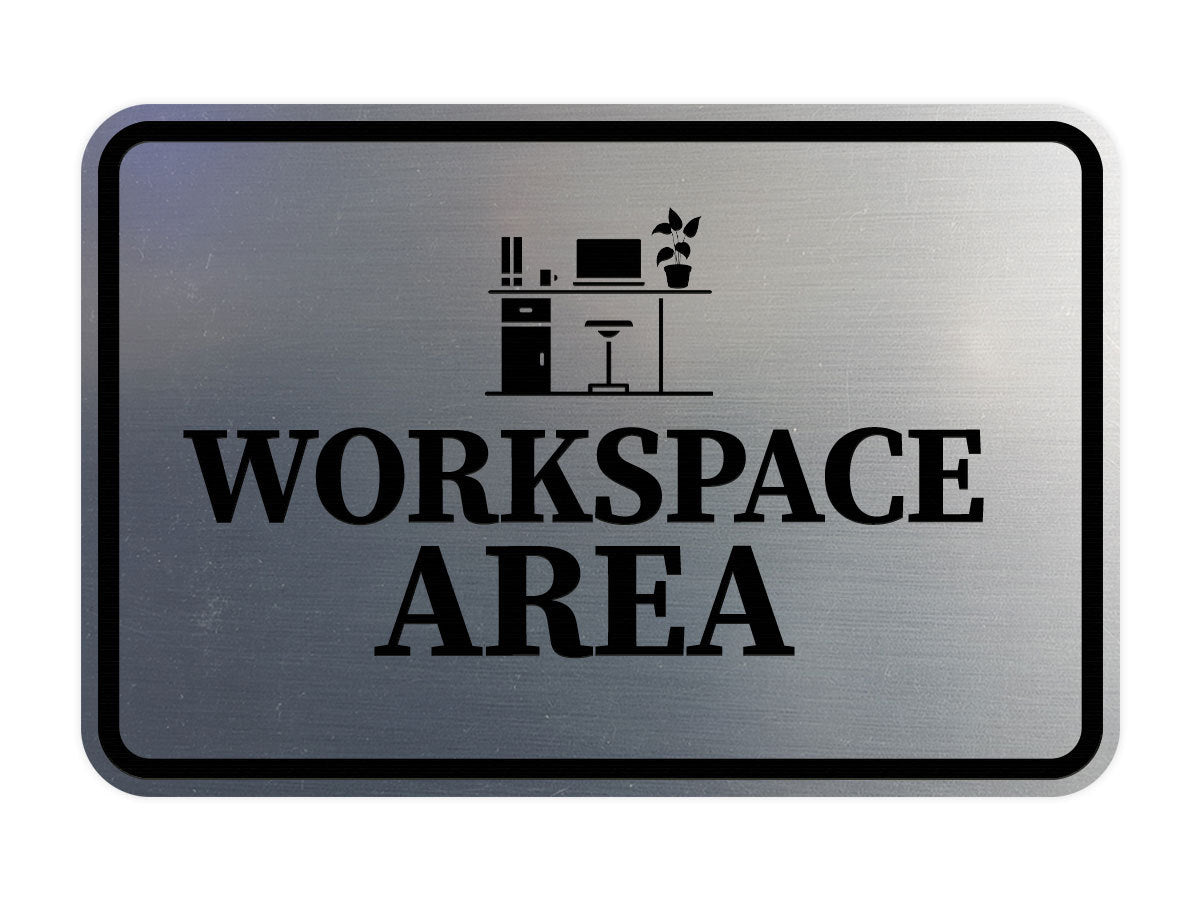 Signs ByLITA Classic Framed Workspace Area Wall or Door Sign