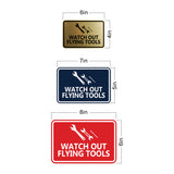 Signs ByLITA Classic Framed Watch Out Flying Tools Wall or Door Sign