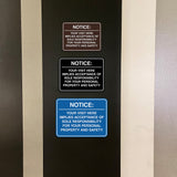 Signs ByLITA Classic Framed Notice: Your visit here implies acceptance of sole responsibility for your personal property and safety Door or Wall Sign Easy Installation | Warning Health & Safety | Office & Venues