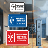 Signs ByLITA Classic Framed Protective Clothing Must Be Worn In This Area Door or Wall Sign Easy Installation | Health And Safety | Building And Hospitality Signs