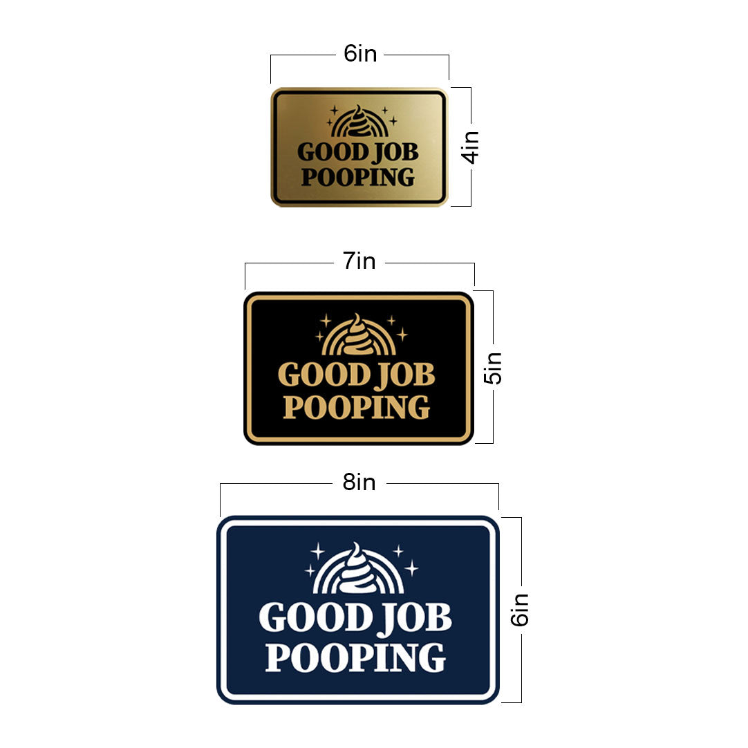 Signs ByLITA Classic Framed Good Job Pooping Wall or Door Sign