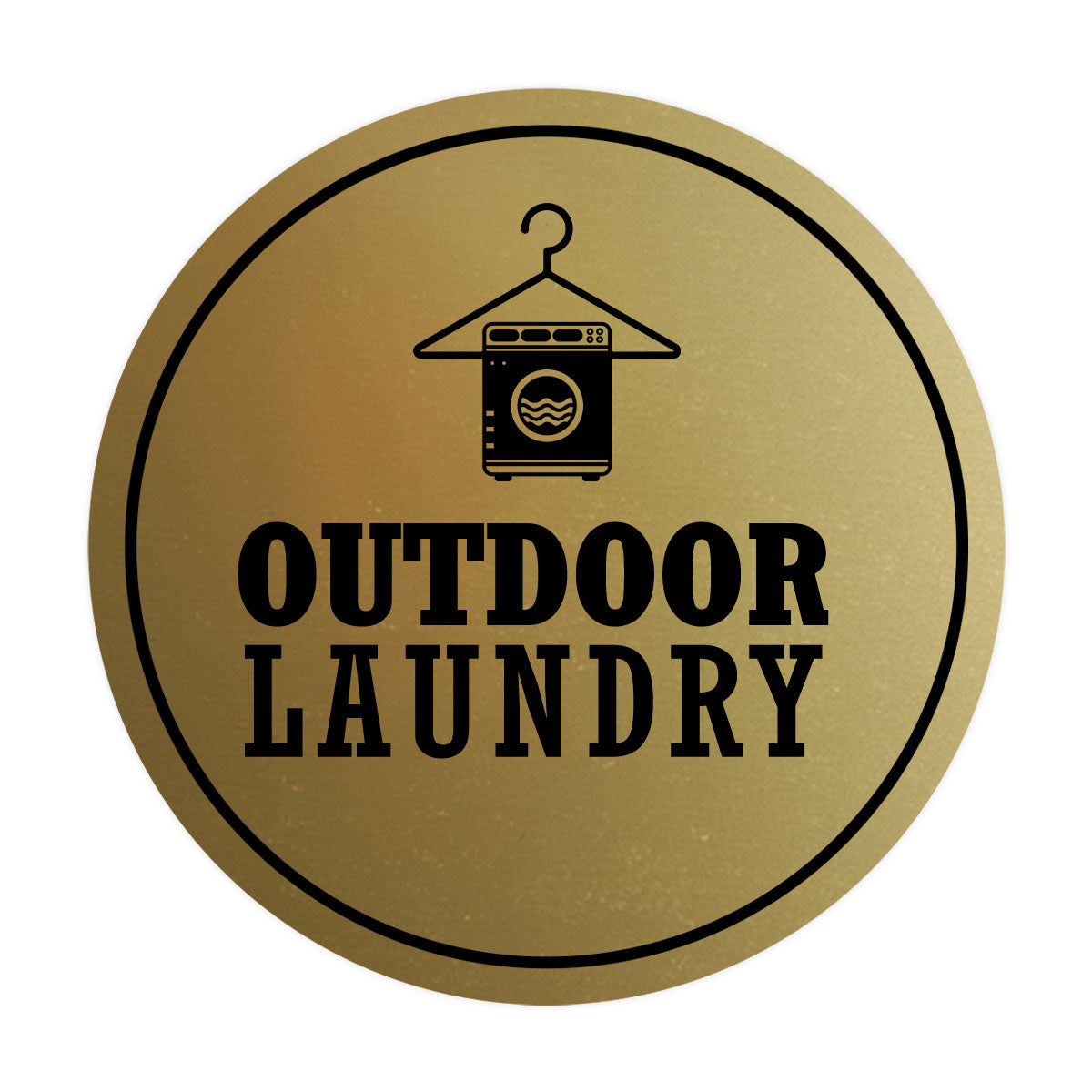 Signs ByLITA Circle Outdoor Laundry Wall or Door Sign