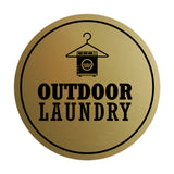 Signs ByLITA Circle Outdoor Laundry Wall or Door Sign