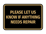 Signs ByLITA Classic Framed Please Let Us Know If Anything Needs Repair Door or Wall Sign | Eco-Friendly Home Signs