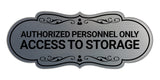 Signs ByLITA Designer Authorized Personnel Only Access to Storage Wall or Door Sign