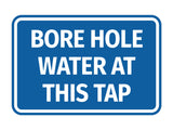 Signs ByLITA Classic Framed Bore Hole Water At This Tap Door or Wall Sign | Eco-Friendly Home Signs