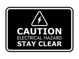 Signs ByLITA Classic Framed Caution: Electrical Hazard - Stay Clear Door or Wall Sign Easy Installation | Health And Safety | Building And Warning Signs