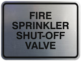 Signs ByLITA Classic Framed Fire Sprinkler Shut Off Sign - Easy Installation | Durable Wall or Door