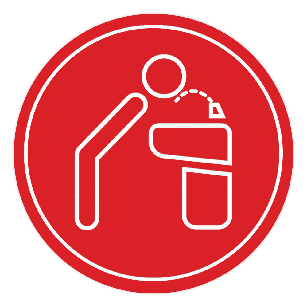 Signs ByLITA Circle Water Fountain Graphic Door or Wall Sign | Easy Installation | Durable Construction | Promote Health And Safety | Caution Warning Sign for Home, Business and Office Spaces