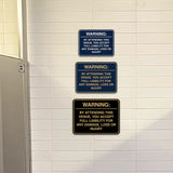 Signs ByLITA Classic Framed Warning: By Attending This Venue, You Accept Full Liability for Any Damage, Loss or Injury Door or Wall Sign Easy Installation | Warning Health & Safety | Office & Venues