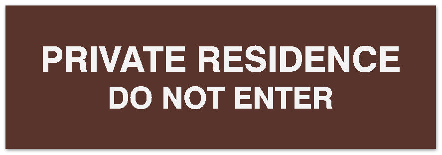 Signs ByLITA Basic Private Residence Do Not Enter Sign - Laser-Engraved Lettering | Durable ABS Plastic | Vibrant Colors | Powerful Foam Tape