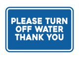 Signs ByLITA Classic Framed Please Turn Off Water Thank You Door or Wall Sign | Eco-Friendly Home Signs