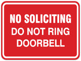 Signs ByLITA Classic Framed NO SOLICITING DO NOT RING DOORBELL Door or Wall Sign Durable ABS Plastic | Laser Engraved | Easy Installation | Elegant Design