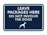 Signs ByLITA Classic Framed Leave Packages Here Do not Involve the Dogs Entrance Wall or Door Sign