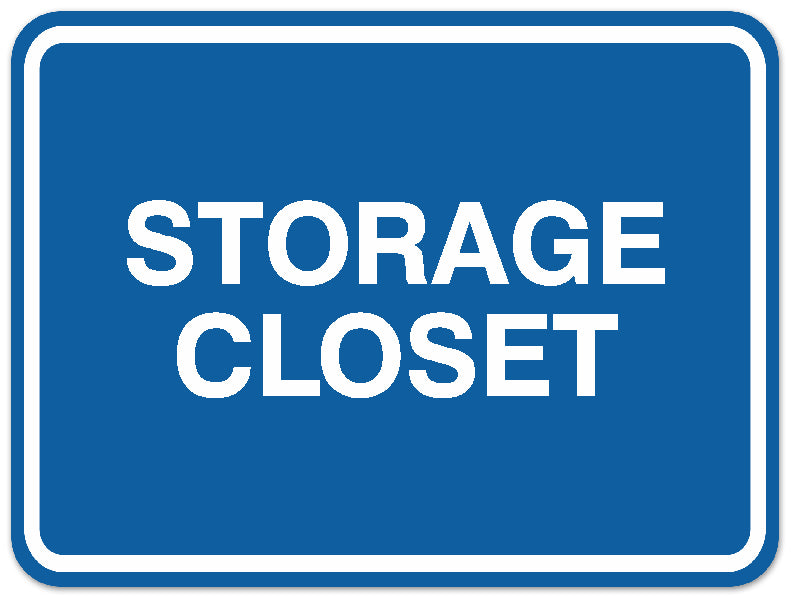 Signs ByLITA Classic Framed Storage Closet Sign | Durable Material | Office