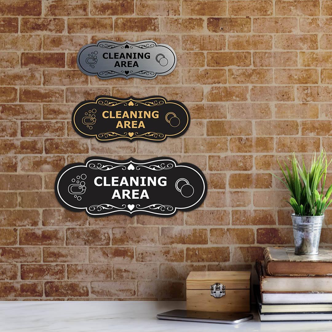 Signs ByLITA Designer Cleaning Area Makeup Area Wall or Door Sign