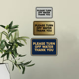 Signs ByLITA Classic Framed Please Turn Off Water Thank You Door or Wall Sign | Eco-Friendly Home Signs