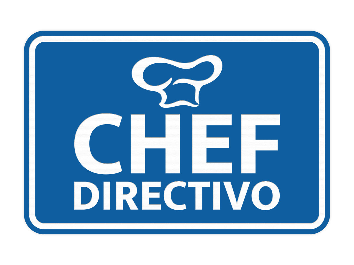 Signs ByLITA Classic Framed Chef Directivo Door or Wall Sign