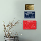 Signs ByLITA Classic Framed Cuidado Objetos Corto Punzantes Maneje con cuidado Door or Wall Sign Easy Installation | Health And Safety | Building And Hospitality