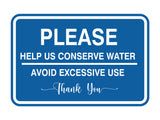 Signs ByLITA Classic Framed Please Help Us Conserve Water Avoid Excessive Use Thank You Door or Wall Sign | Eco-Friendly Home Signs