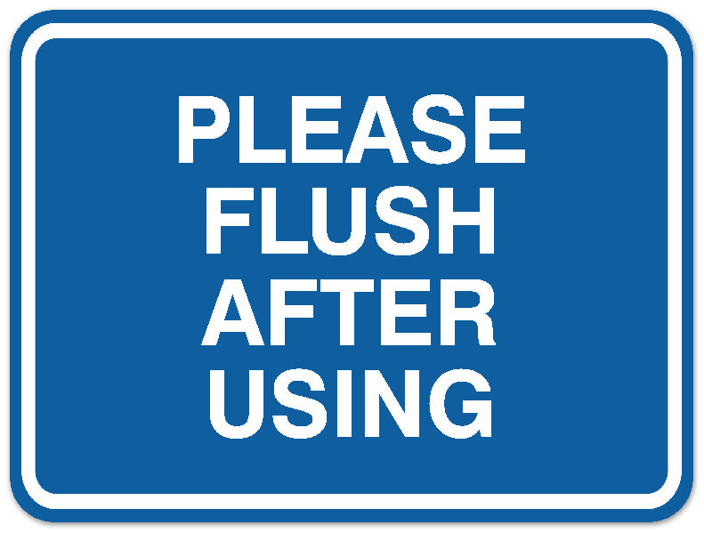 Signs ByLITA Classic Framed Please Flush After Using Sign - Easy Installation | Durable Material