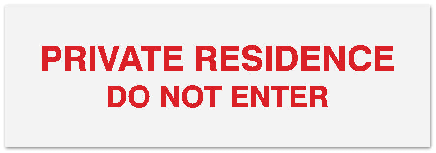 Signs ByLITA Basic Private Residence Do Not Enter Sign - Laser-Engraved Lettering | Durable ABS Plastic | Vibrant Colors | Powerful Foam Tape