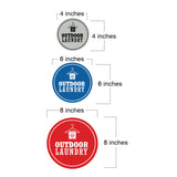 Signs ByLITA Circle Outdoor Laundry Wall or Door Sign