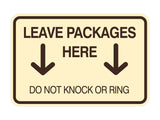 Signs ByLITA Classic Framed Leave Packages Here Do not Knock or Ring Entrance Wall or Door Sign