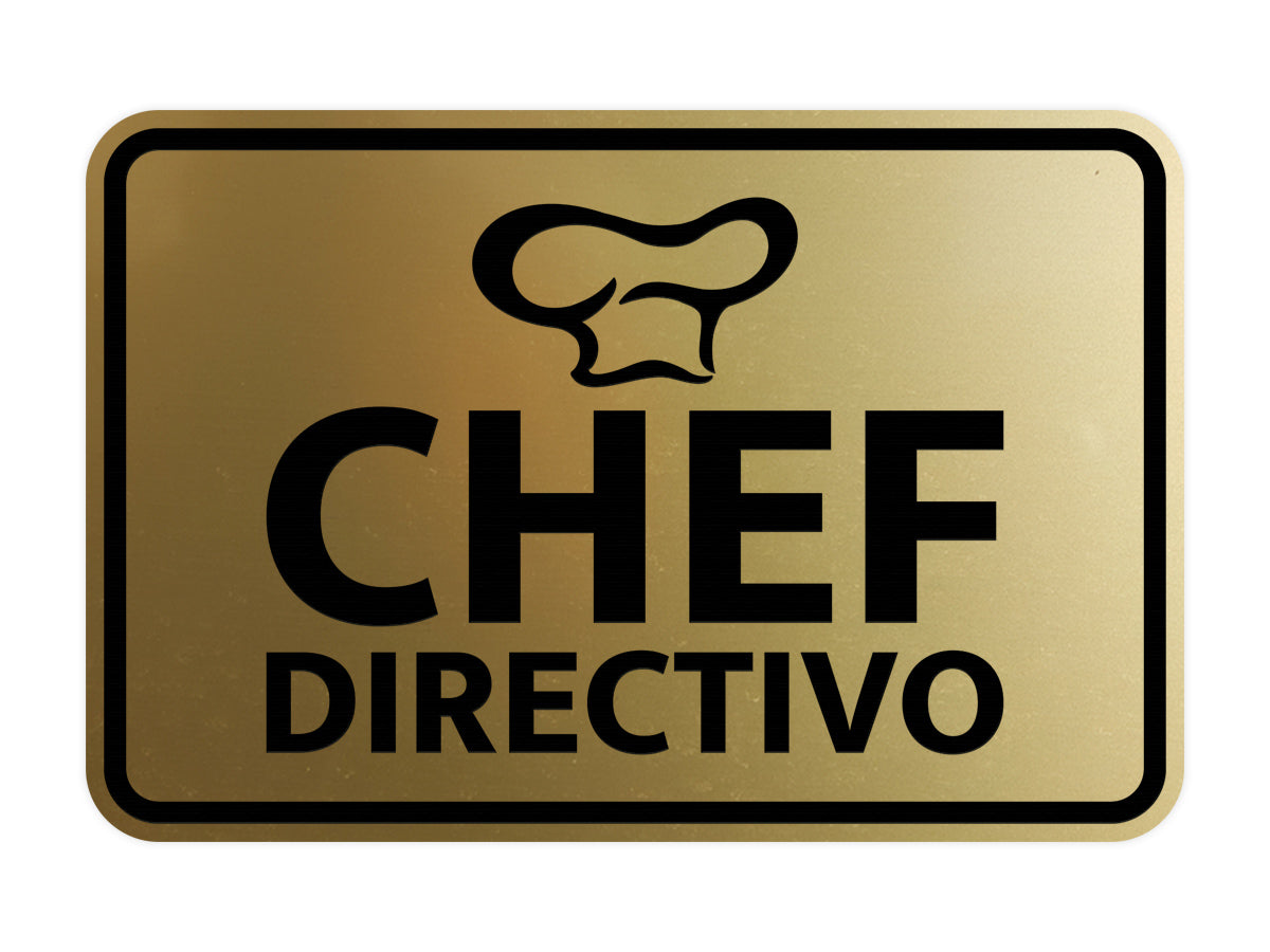Signs ByLITA Classic Framed Chef Directivo Door or Wall Sign