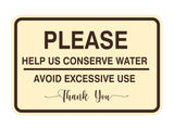 Signs ByLITA Classic Framed Please Help Us Conserve Water Avoid Excessive Use Thank You Door or Wall Sign | Eco-Friendly Home Signs