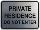 Signs ByLITA Classic Framed PRIVATE RESIDENCE DO NOT ENTER Door or Wall Sign Durable ABS Plastic | Laser Engraved | Easy Installation | Elegant Design