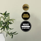 Signs ByLITA Circle Private Do Not Enter Wall or Door Sign