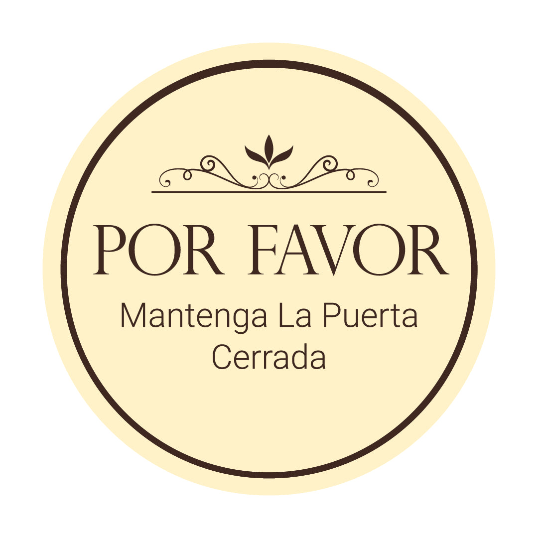 Signs ByLITA Circle Por favor Mantenga La Puerta Cerrada Wall or Door Sign