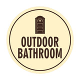 Signs ByLITA Circle Outdoor Bathroom Wall or Door Sign