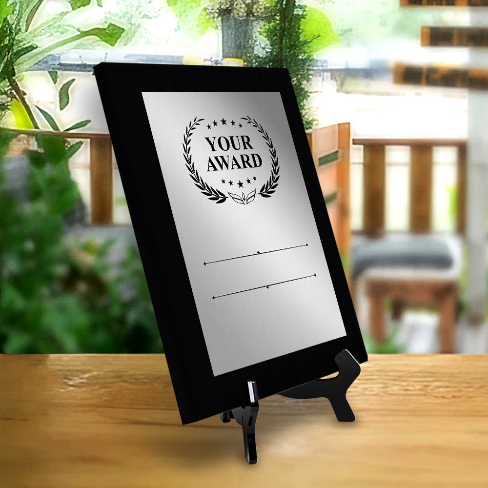 Signs ByLITA Customizable Award Wooden Plaque Award with Easel Stand, Engraved Gift for winners of awards, certificates and achievements