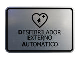 Signs ByLITA Classic Framed Desfibrilador Externo Automatico Door or Wall Sign