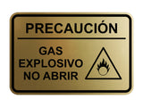 Signs ByLITA Classic Framed Precaución Gas Explosivo - No Abrir Door or Wall Sign Easy Installation | Health And Safety | Building And Hospitality