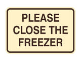 Signs ByLITA Classic Framed Please Close The Freezer Door or Wall Sign | Eco-Friendly Home Signs