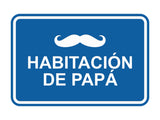 Signs ByLITA Classic Framed Habitación de papá Door or Wall Sign