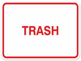 Signs ByLITA Classic Framed TRASH Door or Wall Sign Durable ABS Plastic | Laser Engraved | Easy Installation | Elegant Design