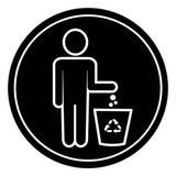 Signs ByLITA Circle Please Recycle Graphic Door or Wall Sign | Easy Installation | Durable Construction | Promote Health And Safety | Caution Warning Sign for Home, Business and Office Spaces