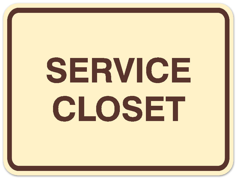 Signs ByLITA Classic Framed Service Closet Sign | Durable Material | Storage