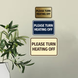 Signs ByLITA Classic Framed Please Turn Heating Off Door or Wall Sign | Eco-Friendly Home Signs