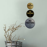 Signs ByLITA Circle No texting (Cellphone) Wall or Door Sign