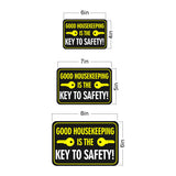 Classic Framed Plus Good Housekeeping Is The Key To Safety! Door or Wall Sign | Office Housekeeping Signage