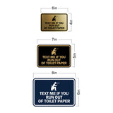 Signs ByLITA Classic Framed Text Me If You Run Out Of Toilet Paper Wall or Door Sign