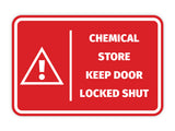 Signs ByLITA Classic Framed Chemical Store Keep Door Locked Shut Door or Wall Sign Easy Installation | Health And Safety | Building And Hospitality Signs