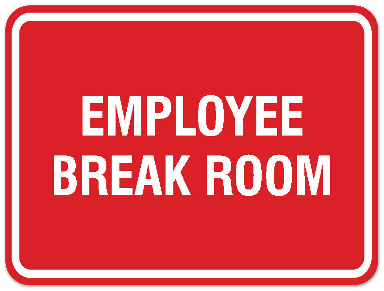 Signs ByLITA Classic Framed Employee Break Room Sign - Easy Installation | Durable Wall or Door