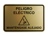 Signs ByLITA Classic Framed Peligro Eléctrico Manténgase Alejado Door or Wall Sign Easy Installation | Health And Safety | Building And Hospitality