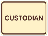 Signs ByLITA Classic Framed Custodian Sign - Easy Installation | Durable Wall or Door Sign